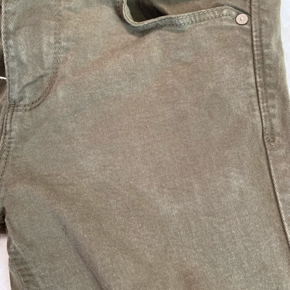 Zara Trafaluc Denim Makers Olive Green Long Pants Size 28 - Picture 13 of 17